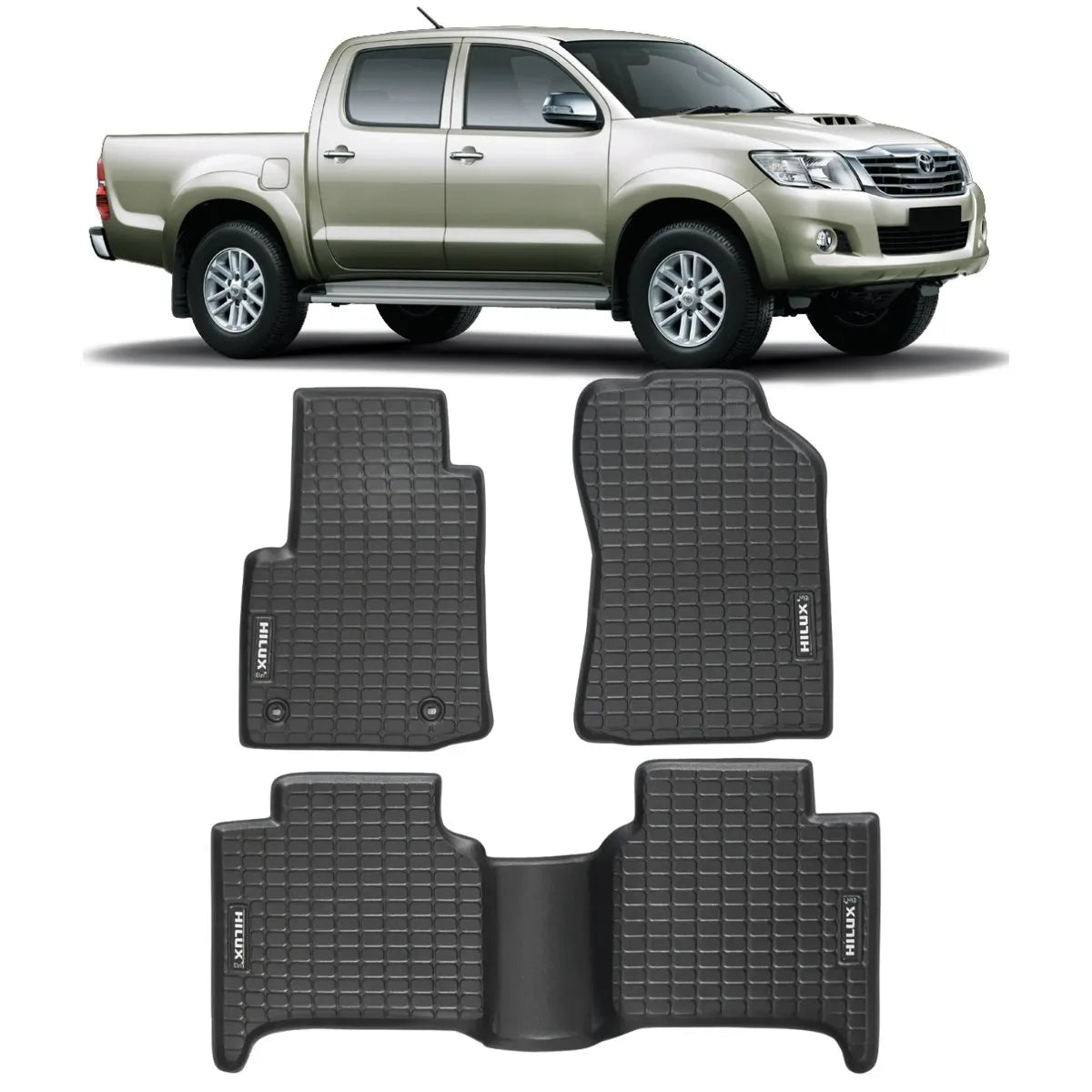 TAPETE TIPO BANDEJA PREMIUM HILUX 2006 A 2015 JOGO COMPLETO