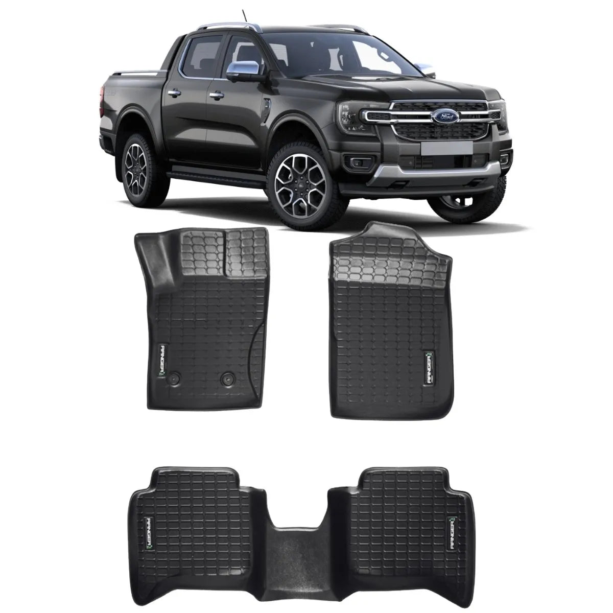 TAPETE TIPO BANDEJA PREMIUM RANGER 2017 A 2023 JOGO COMPLETO