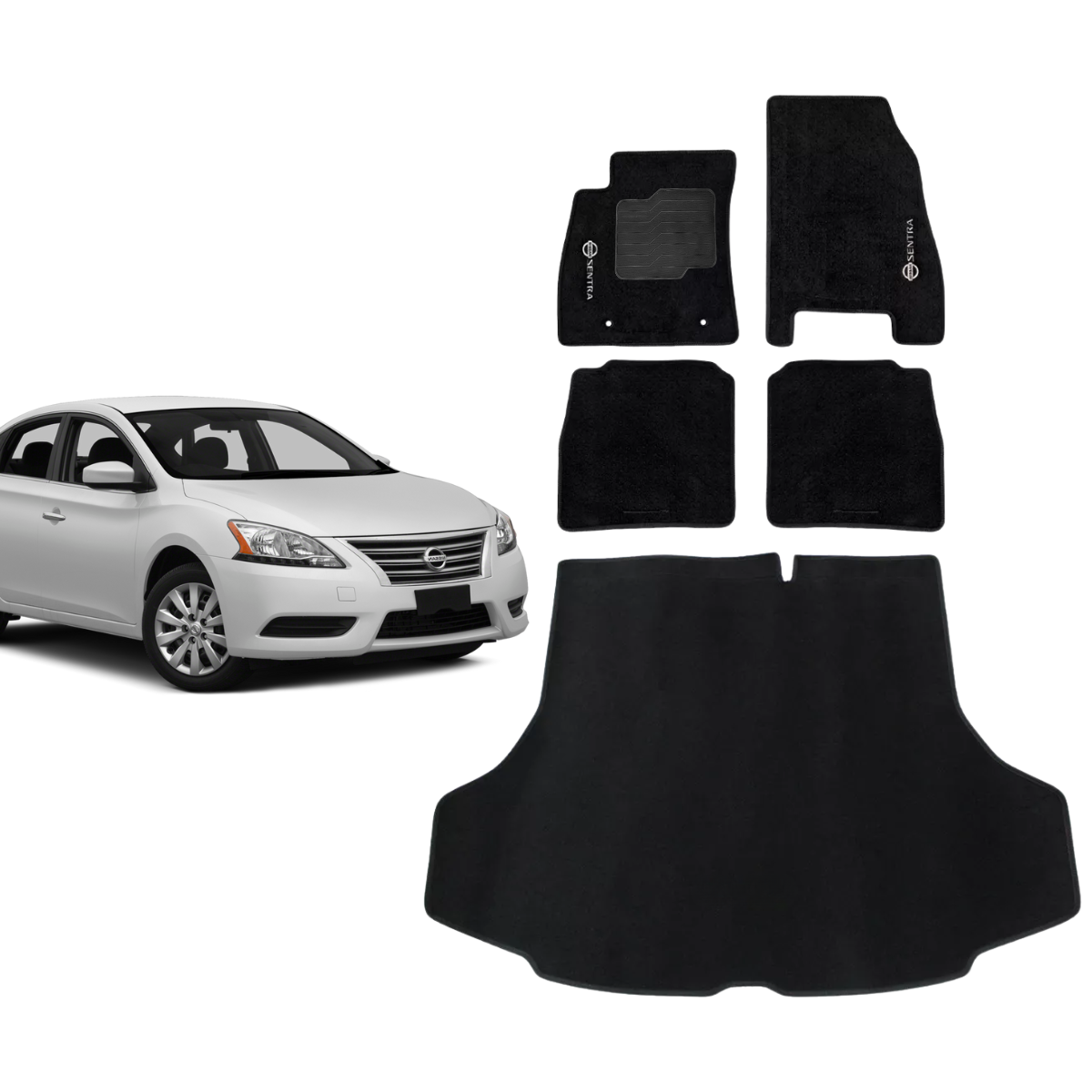 KIT TAPETES CARPETE PORTA MALAS + INTERNOS SENTRA 2014 A 2015