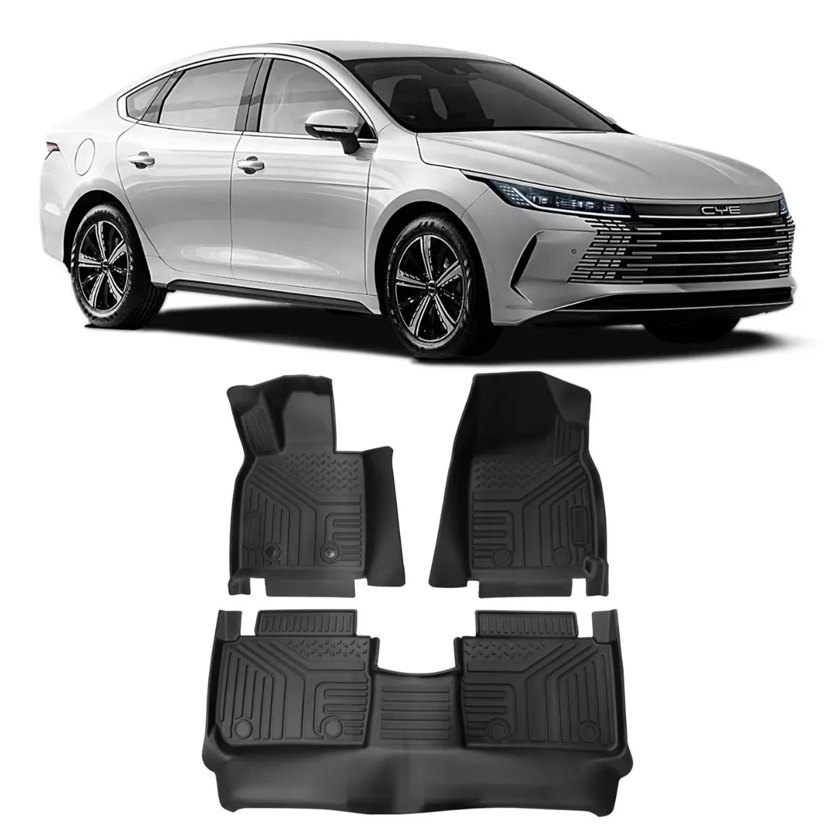 JOGO DE TAPETE BANDEJA PREMIUM BYD KING 2024 A 2025 - COMPLETO