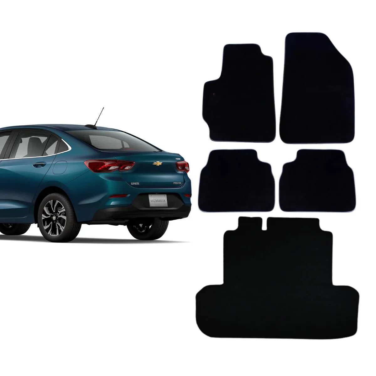 KIT TAPETES CARPETE PORTA MALAS + INTERNOS ONIX SEDAN 2020 A 2025